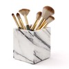 WORHE Natural Lilac Marble Toothbrush Holder 3.93Inch Solid Stone Makeup