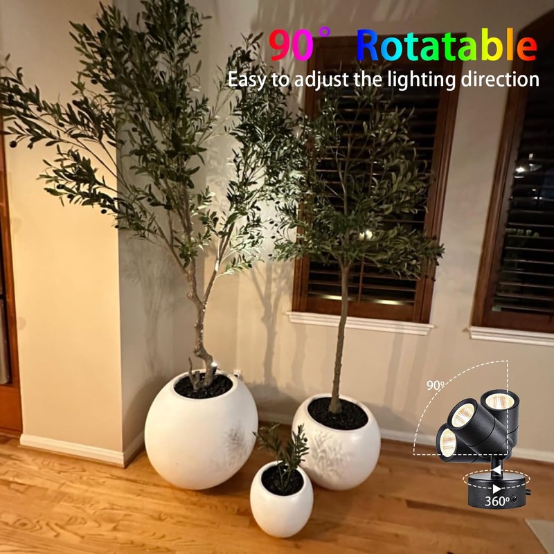 EAGLOD 7W RGBW Color Changing Up Lights Indoor with Remote