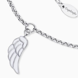 Engelsrufer 925 Sterling Silver Rhodium Plated or Stainless Steel Anklet for Women Adjustable Length Nickel Free Allergy Sufferers, Stainless Steel, No Gemstone