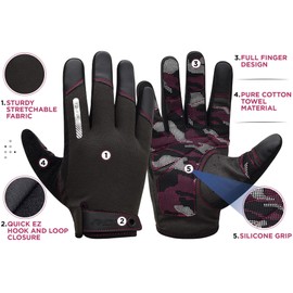 RDX Weight Lifting Gloves with Wrist Support -Touch Screen Full Finger Gym Workout, Breathable Anti Slip Padded Grip, Men Women Fitness Training, Powerlifting Bodybuilding HIIT Exercise Weightlifting