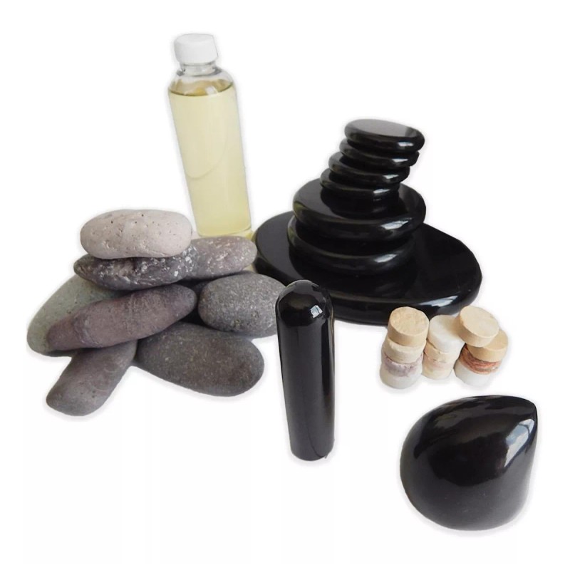 Technoking Kit De Piedras Calientes De Obsidiana Super Completo Spa
