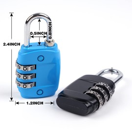 Belerry 6 PCS Luggage Locks, 3 Digit Travel Combination Luggage Locks with Alloy Body for Suitcases School Gym Locker