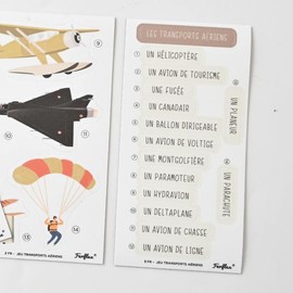 FERFLEX Magnetic Educational Game for Children - Air Transport FR - Can be Used on All Magnetic Surfaces - Game for Children 3 Years - 42 Magnets