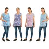 Ladies Floral Design With Piping Tabard Apron Overalls Front Pocket