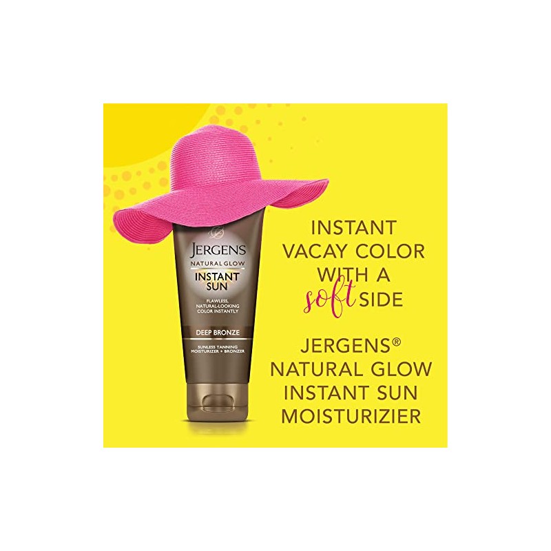 Jergens Natural Glow Instant Sun Hidratante + Bronceador | Tono