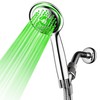 PowerSpa 4-Inch LED Handheld Shower Head with Air Jet LED