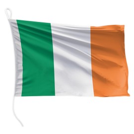 FLAGLY Premium Boat Flag Ireland 30 x 45 cm - 115 g/m² Fabric Weight - Printed, Robust with Knit & Loop, Boat Accessories Motor Boat (30 x 45 cm - Ireland)