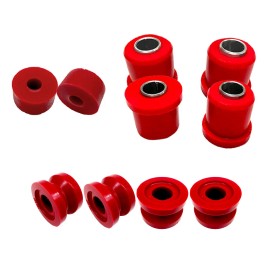 PSBushings 10x Front Upper Arm, Tension/Strut Rod & Shock Bushes fits Nissan Frontier 98-04