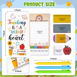 Teacher Sticky Notes, Blackboard Self-Stick Note Pads with 3 Point Pens, Sticky to Do Notepad for Kids Employee School Office, Self-Adhesive Writing Memo Pages,Teacher's Day Appreciation Gifts