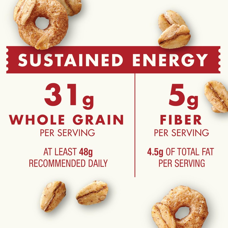 Cascadian Farm Organic Cinnamon Oat Clusters Breakfast Cereal, Made With
