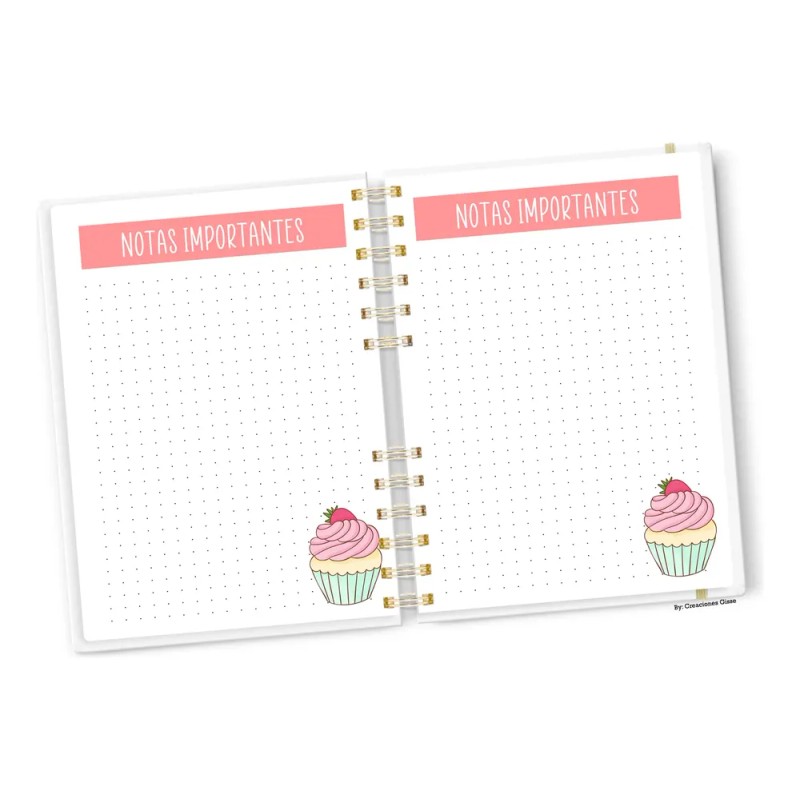 Agenda Pastelera - 1/2 Carta - 150 Hojas