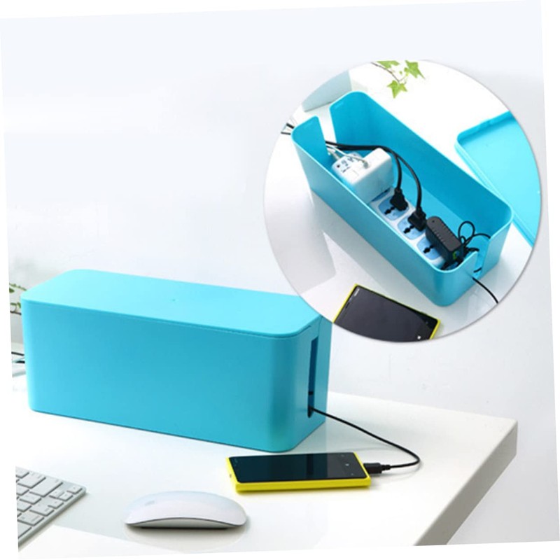 Tofficu Organizer Box for Desk Tv and Computer Keeps Cables