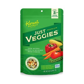 Karen's Naturals Just Veggies, 8 Ounce Pouches, Keto Friendly All Natural Freeze Dried Vegetables, Vegan, Paleo, Gluten Free, Healthy Dried Veggie Sna...