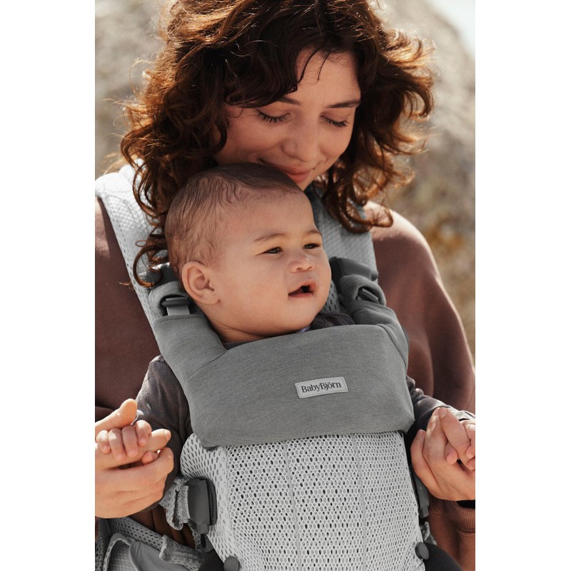 BabyBjörn Harmony Jersey Baby Carrier Bib Light Grey