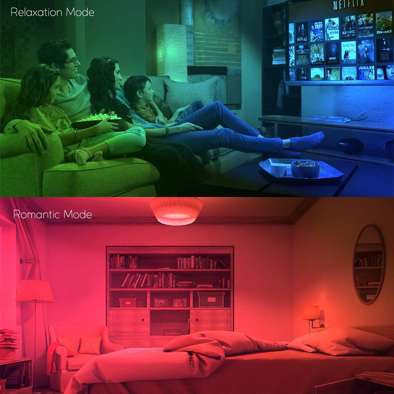 LED Light Bulb 85W Equivalent, Color Changing Light Bulbs with