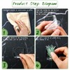 Jetec 24 Pcs Acrylic Air Plants Holder Hanger with Mounting