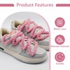 LEMLIN 1 Pair of Thick Shoelaces Pink, Rope Laces 8