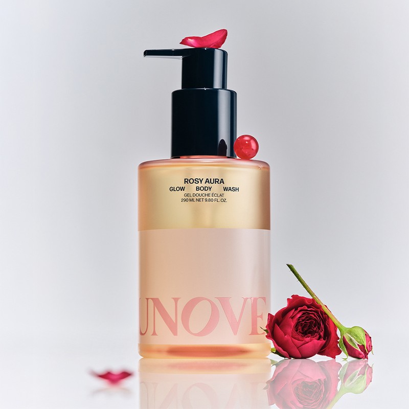 UNOVE Glow Body Wash 290ml (Nu Vanilla/Rosy Aura) - Rosy