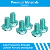 PATIKIL M4 x 6mm Thread Ground Screws, 100 Pack Green