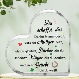 OkiyiD Motivational Gifts for Women, Best Friend Birthday Gifts, Friendship Inspirational Gifts for Bestie Sister Colleagues, Acrylic Crystal Home Office Desk Decor