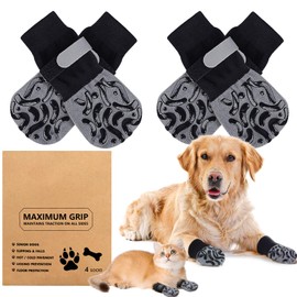 Non-Slip Socks for Dogs, Cats, Dog Protectors, Dog Shoes, Booties, Dog Heat Protection, Dog Boots Socks, Non-Slip Dog Socks for Small Leak Protection, Paw Shoes, Holiday Accessories, Dog Clothing (XS)