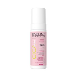 Eveline Cosmetics Cica Skin Moisturising Cleansing Foam for the Face, with CICA, Growth Factors & Peptides, Gently Cleanses, Soothes & Strengthens the Skin Barrier, 150 ml