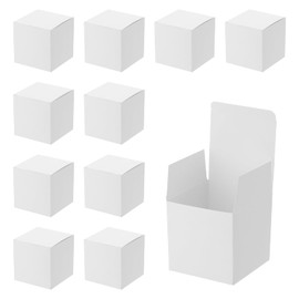 sourcing map 25 Pcs White Gift Boxes, 4"x4"x4" Kraft Paper Candy Gift Boxes with Lids Cube Gift Boxes Bulk for Crafting Cupcake Christmas Wedding Presents Birthday Bridesmaids