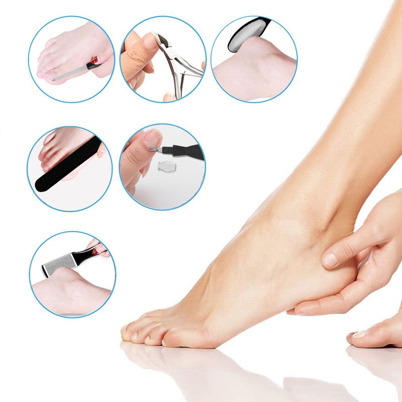 20pcs Pedicure Tool Set Calluses Removal Dead Skin File Foot