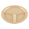 GET CP-533-T Melamine 3-Compartment Divided Plates, 10", Tan (Set of