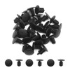 40 Pcs 6mm Hole Dia Plastic Rivets Fastener Clips Black
