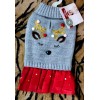 Pet Sweater Dress Reindeer Winter Christmas xs sm med new