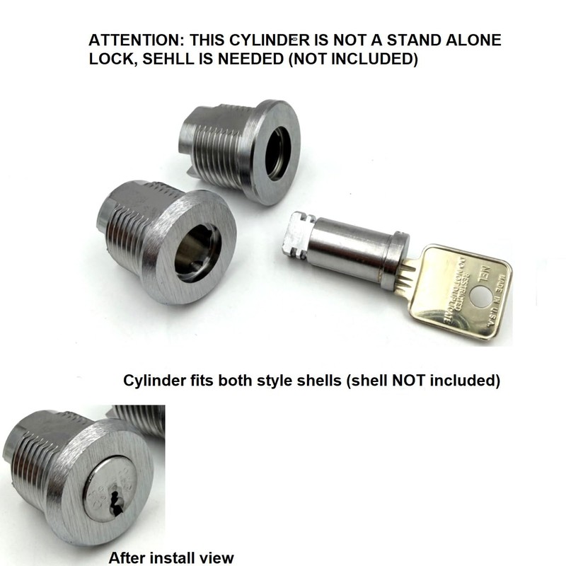 Medeco Removable Plug Cylinder Lock with 1 Key (Keyed-Alike)