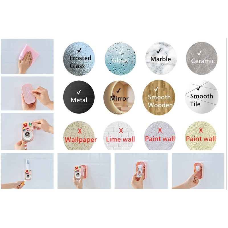 Automatic Toothpaste Dispenser & Toothpaste Holders and Wall Mounted Cup