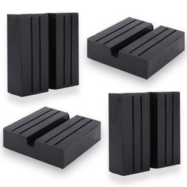 AuInLand 4 Packs Floor Jack Pad Adapter Car Square Rubber Pad Anti-Slip Rail Adapter Vehicle Repair Tool for Car Lift