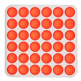 Kids Happy House Push Pop bubble fidget sensory toy perfect for autism and stress relief (Square, Pastel Red)
