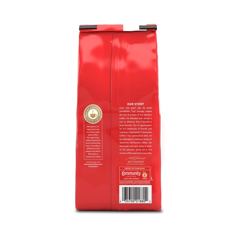 Community Coffee Breakfast Blend Whole Bean Coffee, Medium Roast, 72