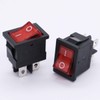 mxuteuk 5pcs 110V/120V Mini Rocker Switch Illuminated Snap-in DPST Toggle