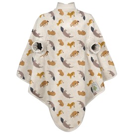 Little Casimir Large Bib "Boo to Throw Over for Baby and Toddler 6-48 Months. Sleeve Bib Made of Oeko-Tex Certified Cotton - Gift for Mothers of Boys or Girls, Wildlife 2.0, One size fits all