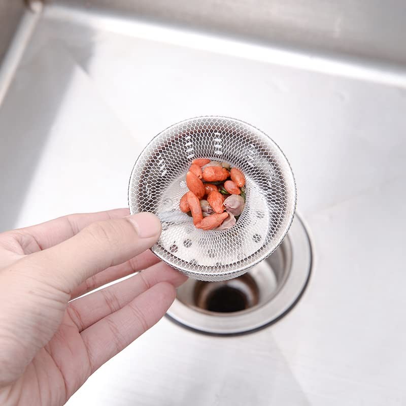 100Pcs Sink Drain Strainer Net Disposable Mesh Filter Bag Kitchen