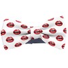KAWAMOUSE Adjustable Pre-tied bow tie for Men (Red Lips Teeth