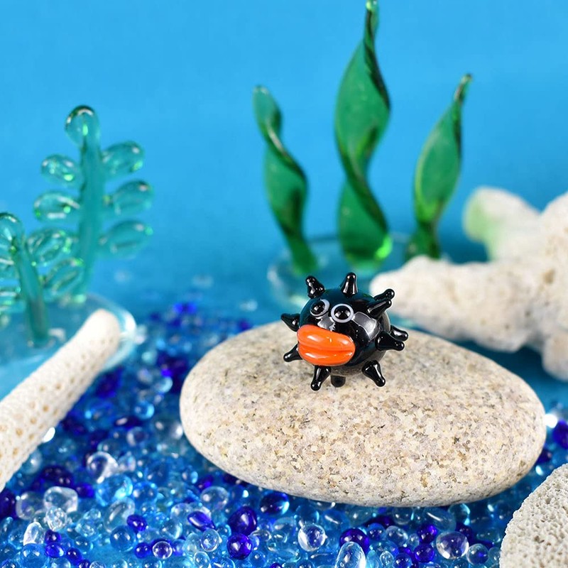Forkart Cute Handmade Glasswork Sea Urchin Width: 14mm
