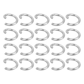 sourcing map 150Pcs Open Jump Rings, 10mm 316 Stainless Steel O Rings, Split Rings Circle Clasp Connecting Ring for Jewelry Making Supplies Necklace Repair, Silver