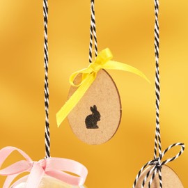 Acrylic Painting Disc Egg Approx. 9.5 cm Craft with Hanging Eyelet Easter Decoration Transparent