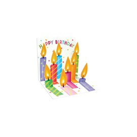 Happy Birthday Candles Mini Pop-Up Birthday Greeting Card Up With Paper Pop Ups 46482