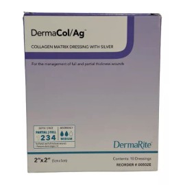 Dermarite Apósito Con Plata Dermacol Ag 5x5cm 10 Pz Similar Promogran