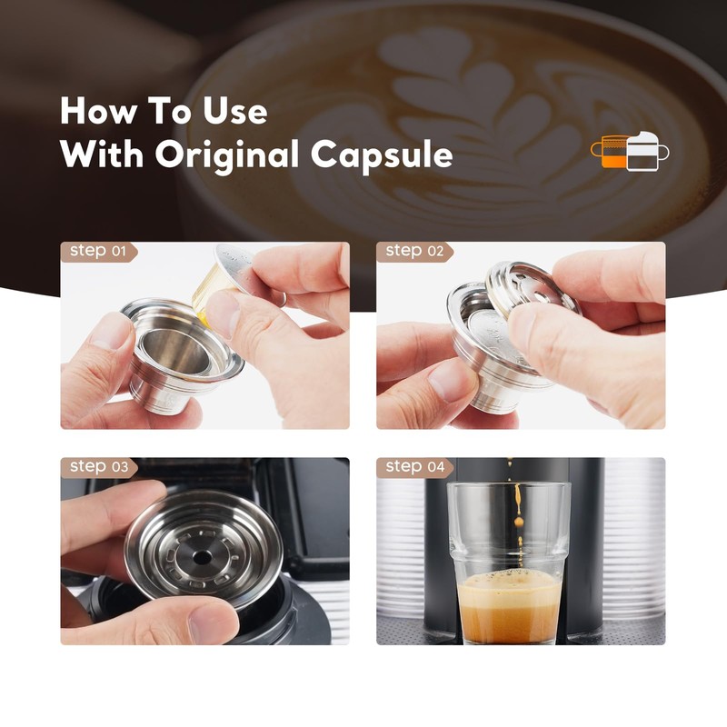 Reusable Coffee Pods Adapter Stainless Steel Converter Holder for espresso