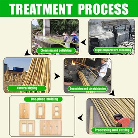 Raw Wood Triple Rocker Wall Plate,Bamboo Decorative Wall Plate Light Switch Plate Cover,For Bedroom Kitchen Home Decoration (Triple Rocker)