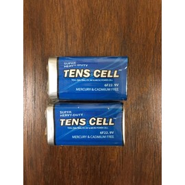 TENS CELL 9 Volt Battery - Super Heavy Duty (pack of 2) FREE SHIPPING