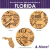 Totally Bamboo Destination Florida State Shaped Serving and Cutting Board,