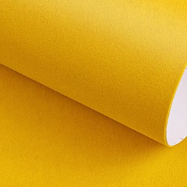 ReWallpaper Yellow Velvet Wallpaper Peel and Stick Luxury Yellow Wallpaper for Bedroom Self Adhesive Velvet Flocked Wall Paper Removable Textured Contact Paper for Furniture Dresser Liner 17.5inX6.5ft